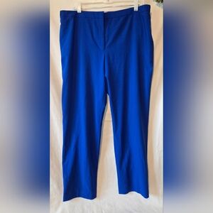 Calvin Klein Womens Blue Trousers with Sleek Design And Gold Buttons Size 16